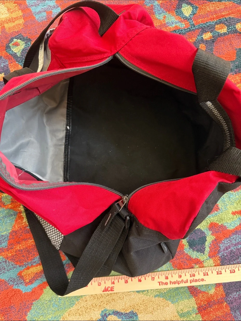 Norfolk Southern Vintage Red and Black Logo Duffel Bag